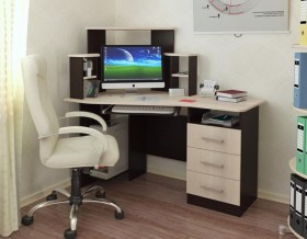 Компьютерный стол Каспер (венге/лоредо) в Волгограде - volgograd.katalogmebeli.com | фото
