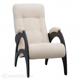 Кресло для отдыха Неаполь Модель 9 без лозы (Венге-эмаль/Ткань Ваниль Verona Vanilla) в Волгограде - volgograd.katalogmebeli.com | фото 1