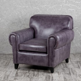 Кресло кожаное Элегант (Фиолетовый) в Волгограде - volgograd.katalogmebeli.com | фото