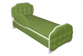 Кровать 190 Атлет Lux 76 Зелёный (мягкий бортик) в Волгограде - volgograd.katalogmebeli.com | фото