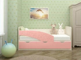 Кровать Бабочки 1,6м (Розовый металлик) в Волгограде - volgograd.katalogmebeli.com | фото