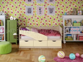 Кровать Бабочки 1,6м (Ваниль матовый) в Волгограде - volgograd.katalogmebeli.com | фото