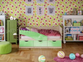 Кровать Бабочки 2,0м (Салатовый металлик) в Волгограде - volgograd.katalogmebeli.com | фото