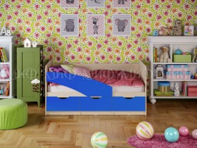 Кровать Бабочки 2,0м (Синий матовый) в Волгограде - volgograd.katalogmebeli.com | фото
