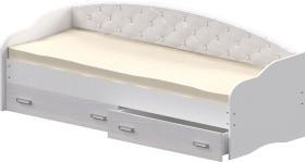 Кровать Софа-7 с мягкой спинкой (800х1900) Белый в Волгограде - volgograd.katalogmebeli.com | фото