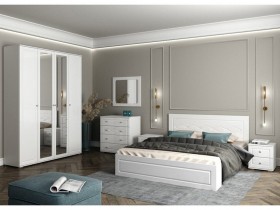 Модульная спальня Барселона (Белый/Белый глянец) в Волгограде - volgograd.katalogmebeli.com | фото
